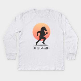 It gets easier Kids Long Sleeve T-Shirt